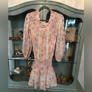 Miss June Paris Pink Floral mini dress - size 4